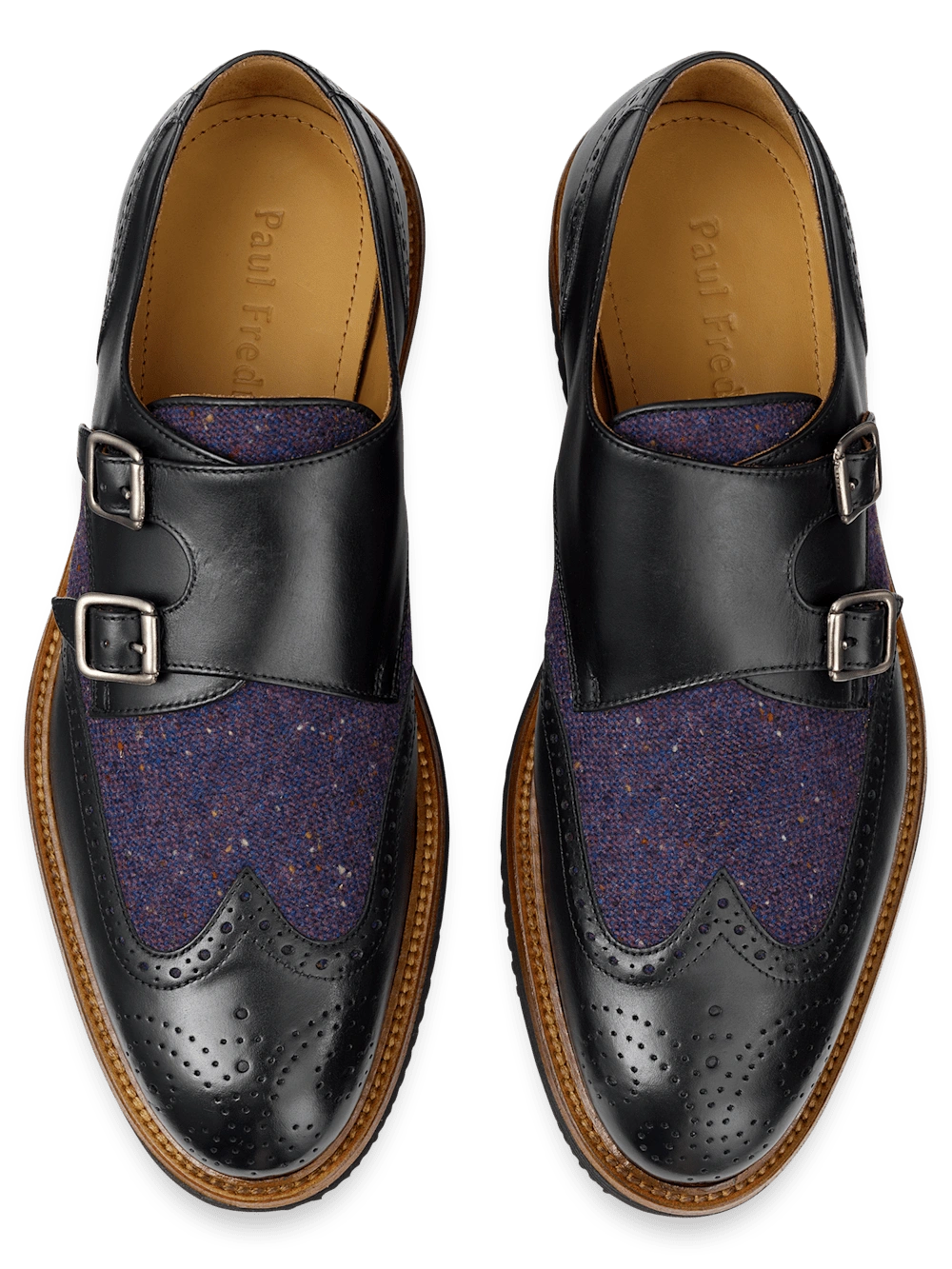 Abe Monk Strapsy - Czarny z Fioletem – Elegancka Moda!